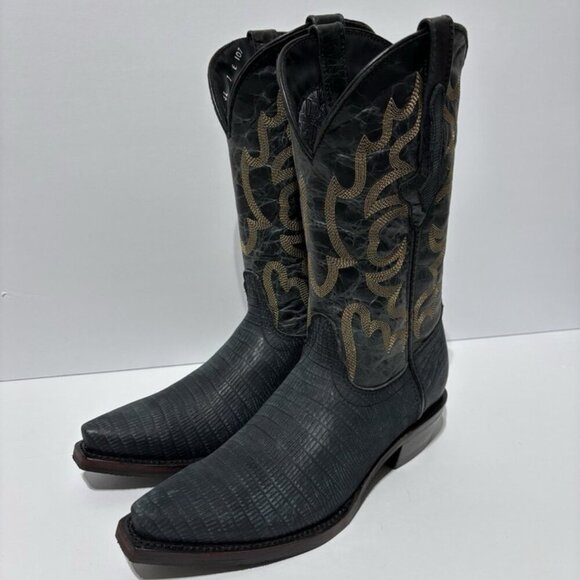 Dingo Men’s The Duke Navy Leather Western Boots, Size 7 D main image 4